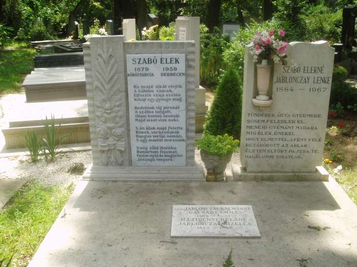Debrecen, Bocskai út.Köztemető. Szabó Elek, Jablonczay Lenke és Szabó Magda sírja.jpg Debrecen, Bocskai út.Köztemető. Szabó Elek, Jablonczay Lenke és Szabó Magda sírja.jpg