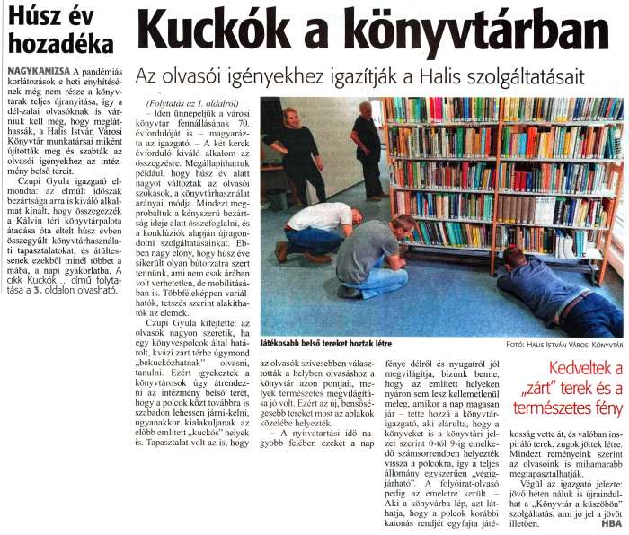 Zalai Hírlap 2021 04 10 082sz 01,03old - Kuckók a könyvtárban.jpg Zalai Hírlap 2021 04 10 082sz 01,03old - Kuckók a könyvtárban.jpg